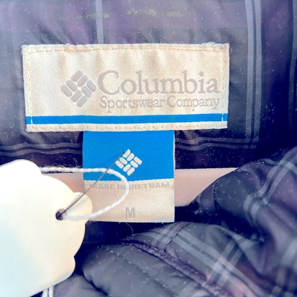 Columbia Plaid Down Feather Vest Medium - Picture 6 of 6